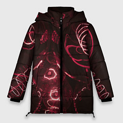 Куртка зимняя женская Неоновые тусклые фонари, цвет: 3D-красный