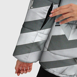 Куртка зимняя женская Огромное множество блоков - Броня, цвет: 3D-светло-серый — фото 2