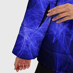 Куртка зимняя женская Синяя звуковая волна, цвет: 3D-черный — фото 2