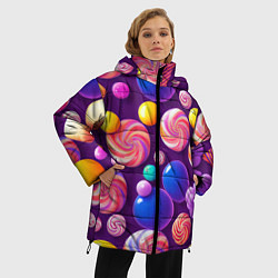 Куртка зимняя женская Сладости для радости, цвет: 3D-светло-серый — фото 2