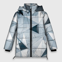 Женская зимняя куртка Множество треугольников - Абстрактная броня