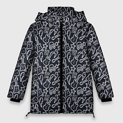 Куртка зимняя женская Звезда рока, цвет: 3D-светло-серый