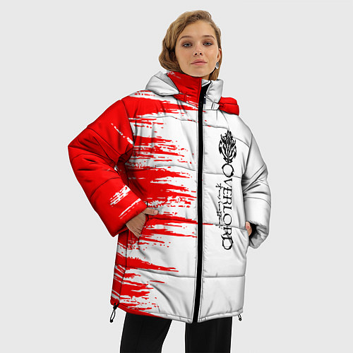 Женская зимняя куртка Overlord - текстура / 3D-Красный – фото 3