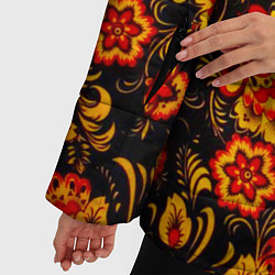 Куртка зимняя женская Хохлома роспись, цвет: 3D-черный — фото 2