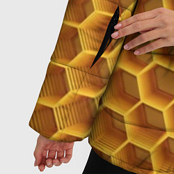 Куртка зимняя женская Volumetric honeycombs, цвет: 3D-красный — фото 2