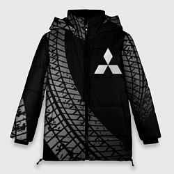 Куртка зимняя женская Mitsubishi tire tracks, цвет: 3D-черный