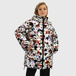 Куртка зимняя женская Опоссумы, цвет: 3D-светло-серый — фото 2