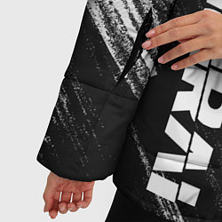 Куртка зимняя женская Киберпанк - Потертости - Samurai, цвет: 3D-светло-серый — фото 2
