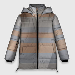 Куртка зимняя женская Прямоугольная масса пластин, цвет: 3D-светло-серый