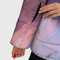 Куртка зимняя женская Волнообразные абстрактные субстанции, цвет: 3D-красный — фото 2