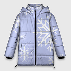 Куртка зимняя женская Снежинок узоры, цвет: 3D-черный