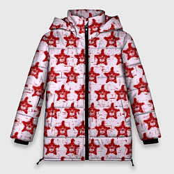 Куртка зимняя женская Череп и звезда, цвет: 3D-светло-серый