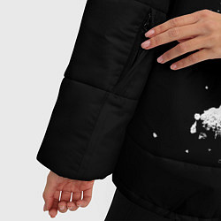 Куртка зимняя женская Тетрадь смерти брызги красок, цвет: 3D-красный — фото 2