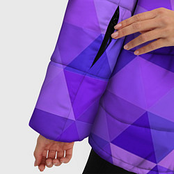 Куртка зимняя женская Фиолетовые фигуры, цвет: 3D-красный — фото 2