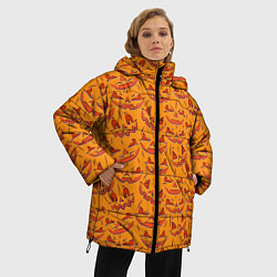 Куртка зимняя женская Halloween Pumpkin Pattern, цвет: 3D-черный — фото 2