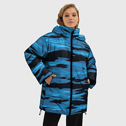 Куртка зимняя женская Волны Камуфляж, цвет: 3D-черный — фото 2