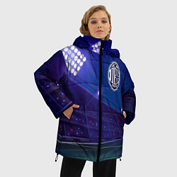 Куртка зимняя женская AC Milan ночное поле, цвет: 3D-черный — фото 2