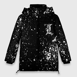 Куртка зимняя женская Тетрадь смерти брызги, цвет: 3D-светло-серый