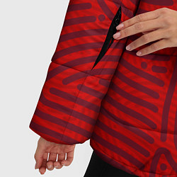 Куртка зимняя женская Borussia отпечатки, цвет: 3D-красный — фото 2
