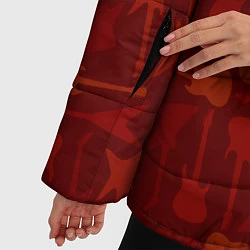 Куртка зимняя женская Architects гитары и молния, цвет: 3D-черный — фото 2