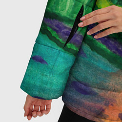 Куртка зимняя женская Закат на реке, цвет: 3D-светло-серый — фото 2
