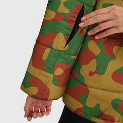 Куртка зимняя женская Камуфляж WW2 German, цвет: 3D-красный — фото 2