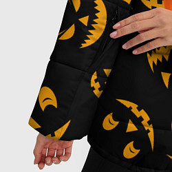 Куртка зимняя женская Тыква на Хэллоуин, цвет: 3D-черный — фото 2