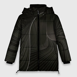 Куртка зимняя женская Чёрная спираль, цвет: 3D-красный