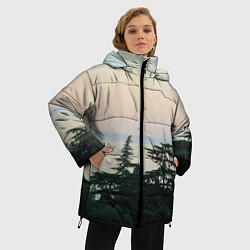 Куртка зимняя женская Мягкий рассвет, цвет: 3D-черный — фото 2