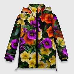 Женская зимняя куртка Разноцветная петуния
