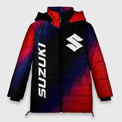Куртка зимняя женская Suzuki красный карбон, цвет: 3D-черный