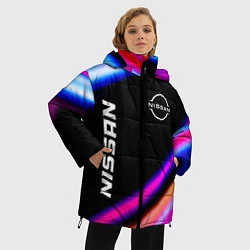 Куртка зимняя женская Nissan speed lights, цвет: 3D-черный — фото 2
