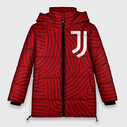 Куртка зимняя женская Juventus отпечатки, цвет: 3D-красный