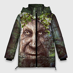 Куртка зимняя женская Мудрое Таинственное Дерево, цвет: 3D-черный