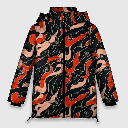 Женская зимняя куртка Japanese pattern / 3D-Светло-серый – фото 1