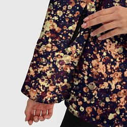 Куртка зимняя женская Текстура Абстракция золото, цвет: 3D-черный — фото 2
