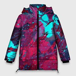 Куртка зимняя женская Смешанные краски, цвет: 3D-черный
