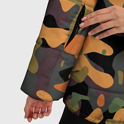 Куртка зимняя женская Камуфляж осенний лес, цвет: 3D-черный — фото 2