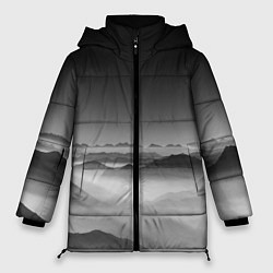 Куртка зимняя женская Туманные горы, цвет: 3D-светло-серый