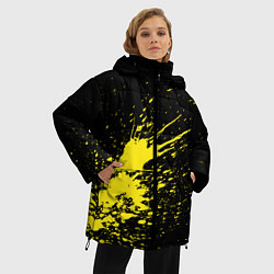 Куртка зимняя женская Желтые брызги, цвет: 3D-светло-серый — фото 2