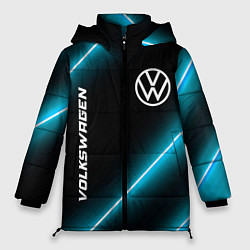 Куртка зимняя женская Volkswagen неоновые лампы, цвет: 3D-черный