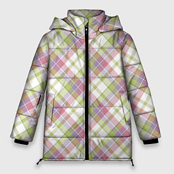 Куртка зимняя женская Шотланская клетка, цвет: 3D-светло-серый
