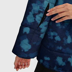 Куртка зимняя женская Абстракция синий, цвет: 3D-светло-серый — фото 2