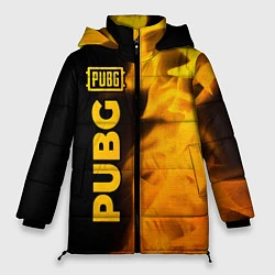 Куртка зимняя женская PUBG - gold gradient: по-вертикали, цвет: 3D-черный