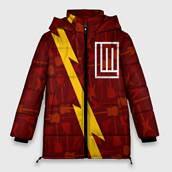 Куртка зимняя женская Lindemann гитары и молния, цвет: 3D-черный