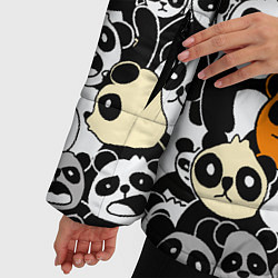 Куртка зимняя женская Злобные панды, цвет: 3D-светло-серый — фото 2
