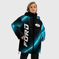 Куртка зимняя женская Ford неоновые лампы, цвет: 3D-черный — фото 2