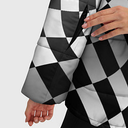 Куртка зимняя женская BMW racing flag, цвет: 3D-светло-серый — фото 2