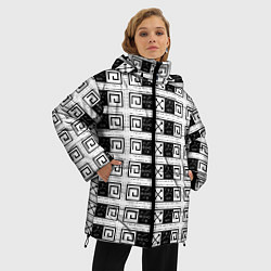 Куртка зимняя женская Signs hieroglyphs, цвет: 3D-черный — фото 2