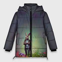 Куртка зимняя женская Кролик на стиле, цвет: 3D-черный